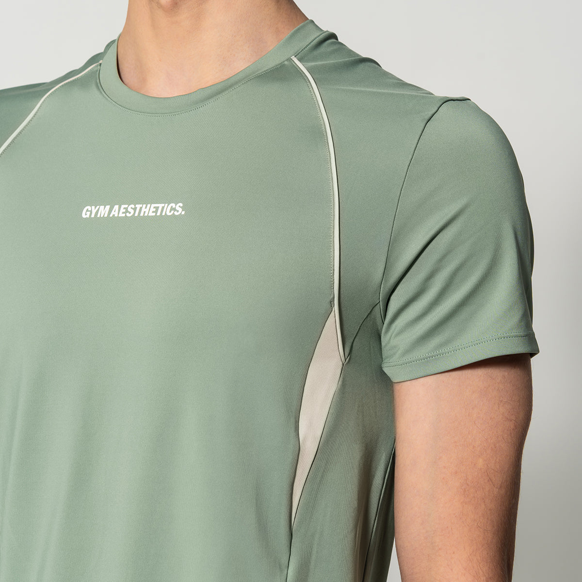 Image of Activewear Performance T Shirt breathable mesh blocking for Men